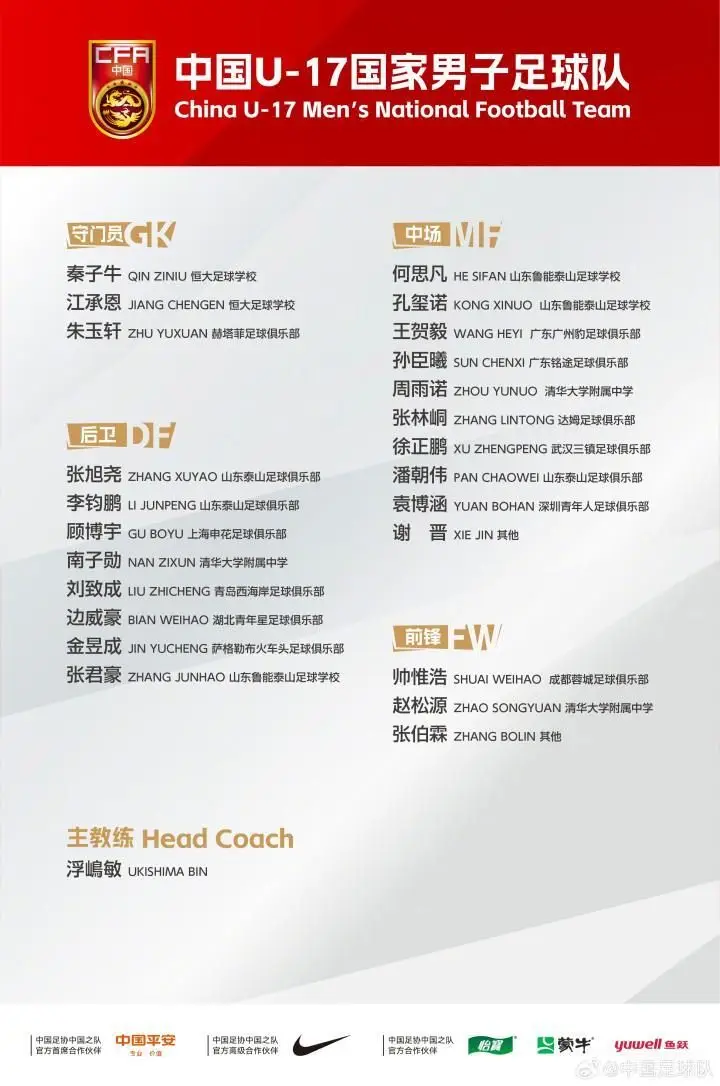 浮岛敏执教能力获认可;万项因非国际比赛日缺席